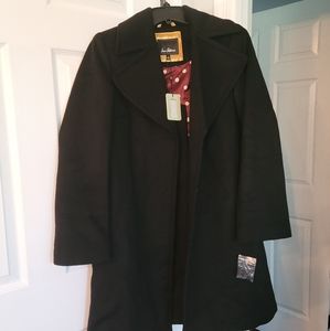 NWT Black Sam Edelman Wool Blend Jacket with Button Detail, Size 6